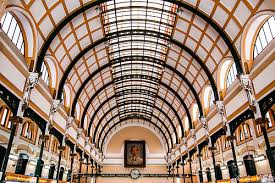 The majestic ceiling of the main Post Office.